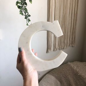 Initial Letter C Marble Decor